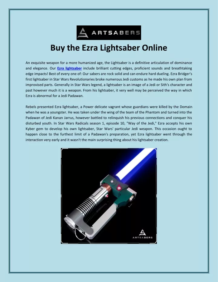 buy the ezra lightsaber online