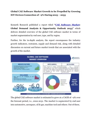 global cae software market growth to be propelled