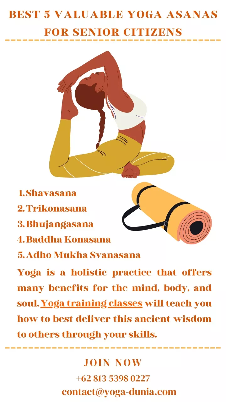 best 5 valuable yoga asanas for senior citizens