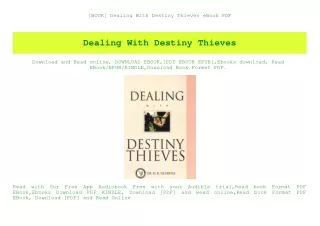 [BOOK] Dealing With Destiny Thieves eBook PDF