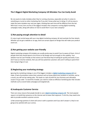 the 5 biggest digital marketing company