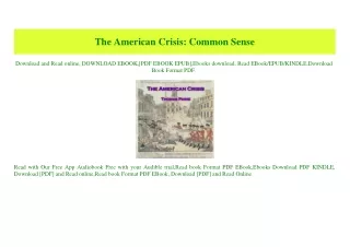 (READ)^ The American Crisis Common Sense [[READ] [DOWNLOAD]]
