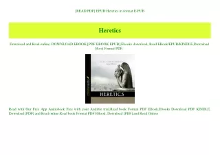 [READ PDF] EPUB Heretics in format E-PUB