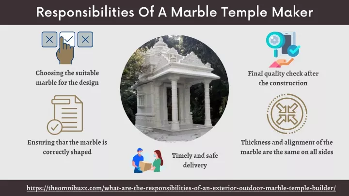 responsibilities of a marble temple maker