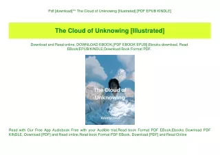 Pdf [download]^^ The Cloud of Unknowing [Illustrated] [PDF EPUB KINDLE]