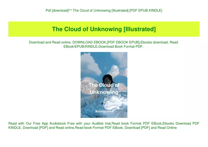 pdf download the cloud of unknowing illustrated