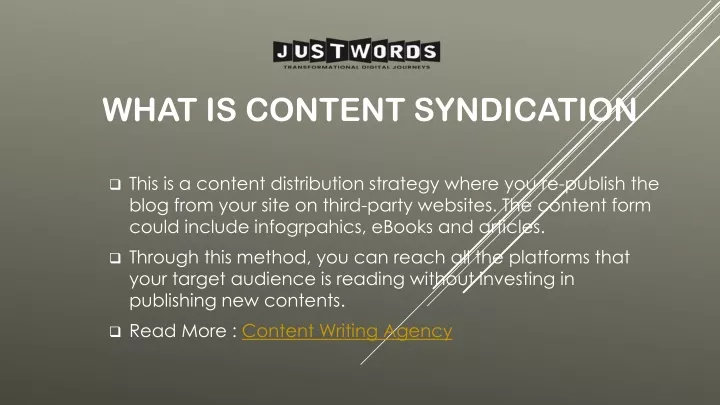 what is content syndication