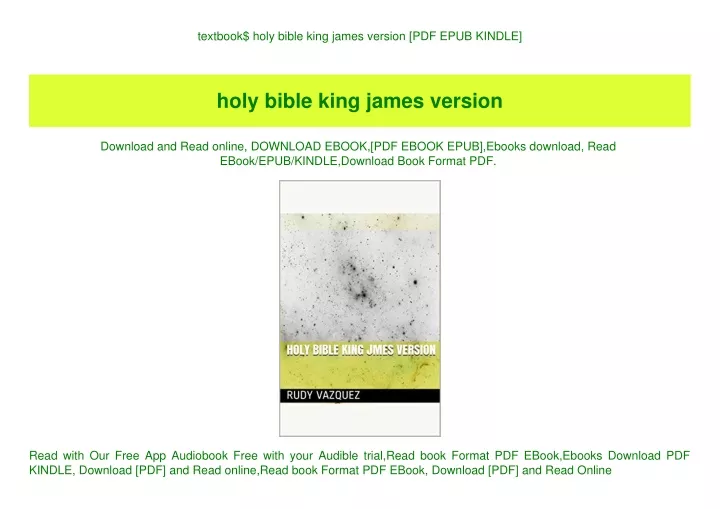 textbook holy bible king james version pdf epub