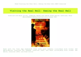 Read Visiting the Real Hell Seeing the Real Hell BEST Download