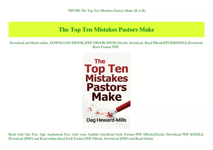 epub the top ten mistakes pastors make r a r