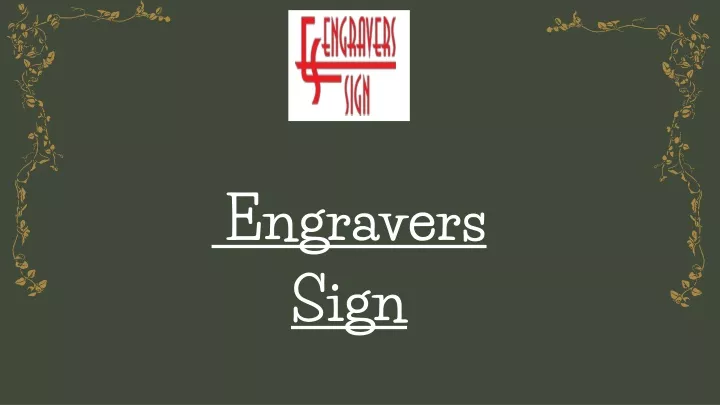 engravers sign