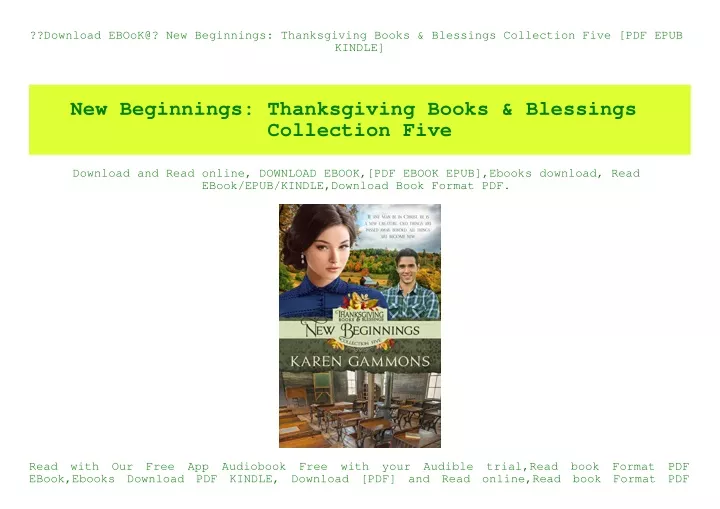 download ebook@ new beginnings thanksgiving books