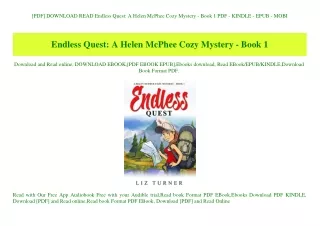 [PDF] DOWNLOAD READ Endless Quest A Helen McPhee Cozy Mystery - Book 1 PDF - KINDLE - EPUB - MOBI