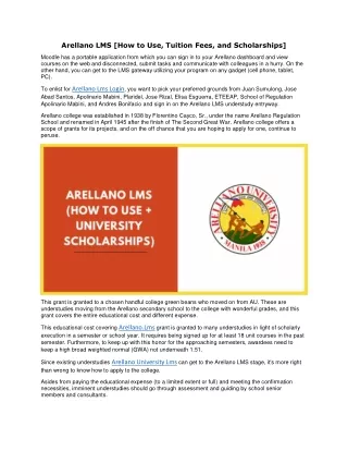 arellano lms how to use tuition fees