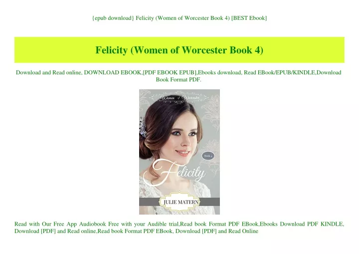 epub download felicity women of worcester book