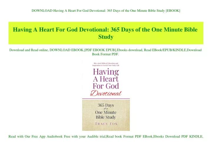 download having a heart for god devotional