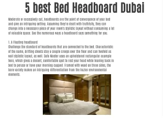 5 best Bed Headboard Dubai