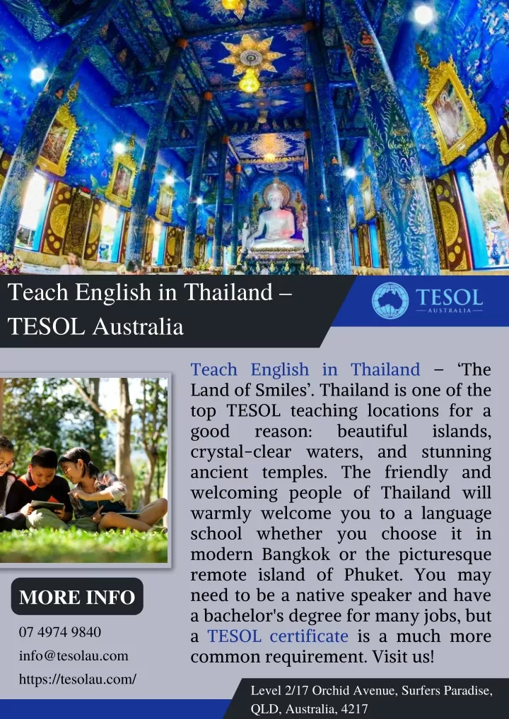 teach english in thailand tesol australia