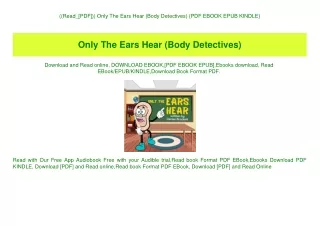 ((Read_[PDF])) Only The Ears Hear (Body Detectives) {PDF EBOOK EPUB KINDLE}