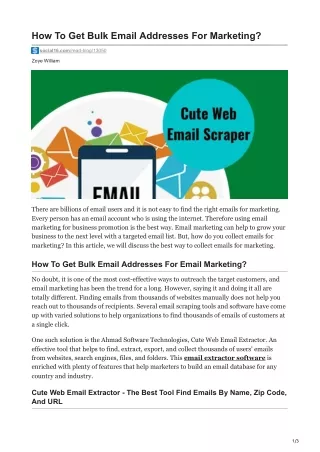 how to get bulk email addresses for marketing