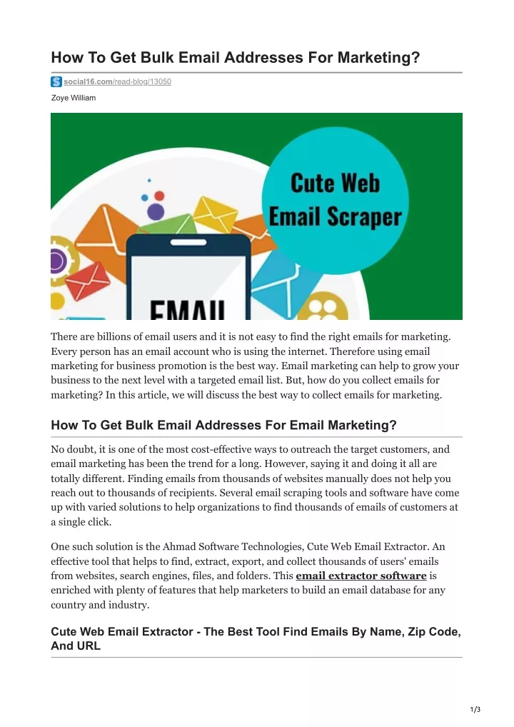 how to get bulk email addresses for marketing