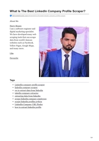 what is the best linkedin company profile scraper