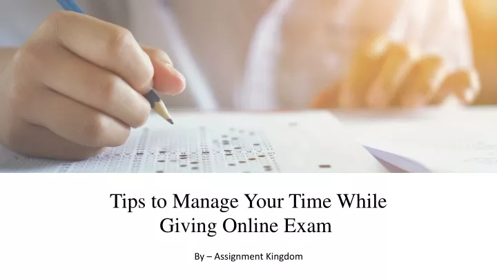 tips to manage your time while giving online exam