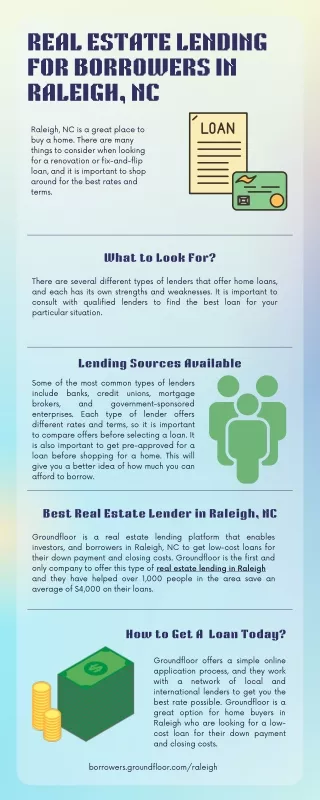 Real Estate Lending and Lenders in Raleigh NC