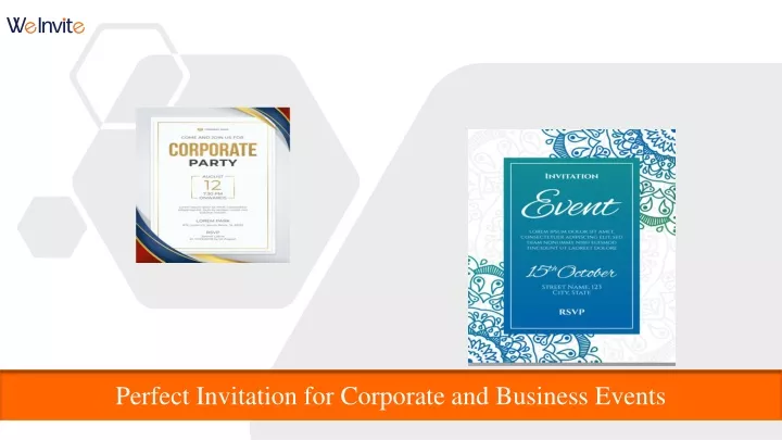 perfect invitation for corporate and business