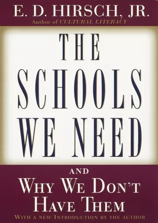 ePUB  The Schools We Need And Why We Don t Have Them