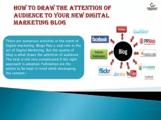 How to Draw the Attention of Audience to
