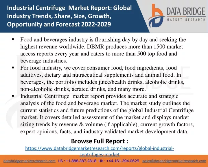 industrial centrifuge market report global