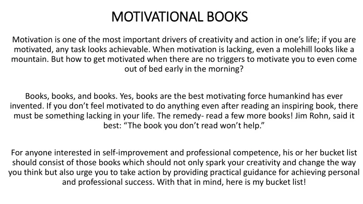 motivational books