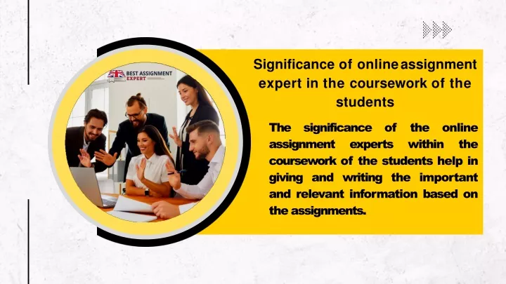 significance of online assignment expert in the coursework of the students