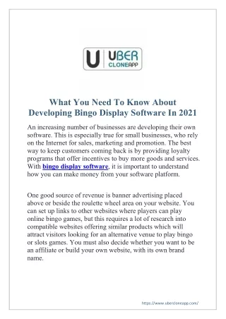 what you need to know about developing bingo