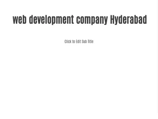 web development company Hyderabad