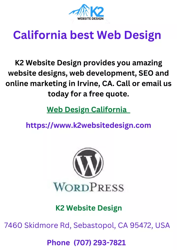 california best web design