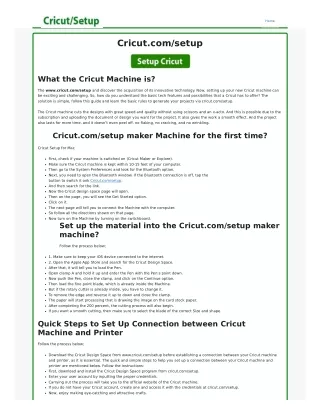 Cricut Setup for PC - www.Cricut.com/setup