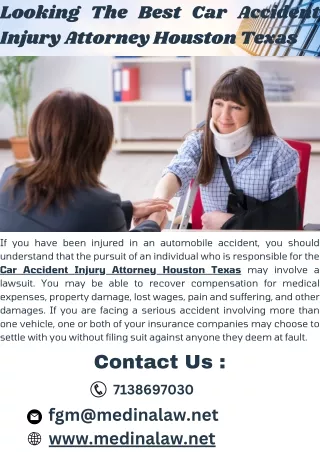 Looking The Best Car Accident Injury Attorney Houston Texas