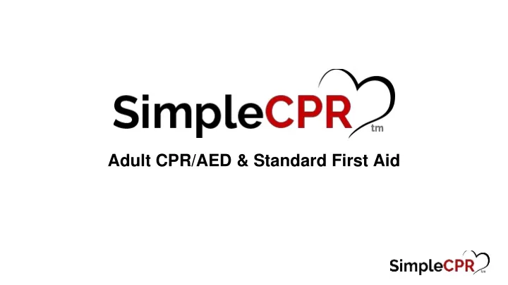adult cpr aed standard first aid