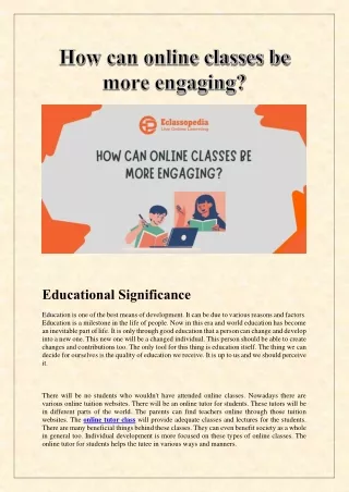 educational significance