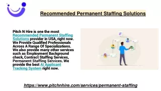 recommended permanent staffing solutions