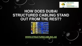 How does Dubai Structured Cabling stand out from Rest