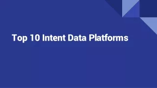 top 10 intent data platforms