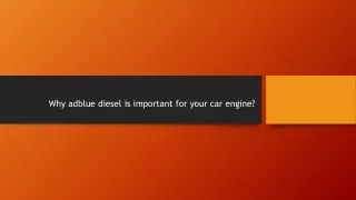 Why adblue diesel is important for your car engine?