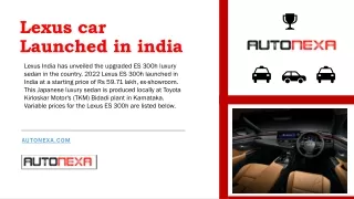Lexus car price in india PPT
