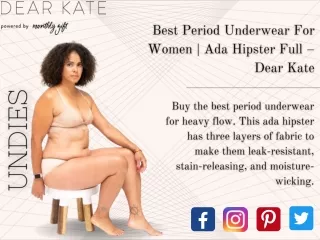 Best Period Underwear For Women  Ada Hipster Full – Dear Kate