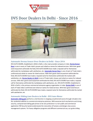DVS Door Dealers In Delhi - Since 2016