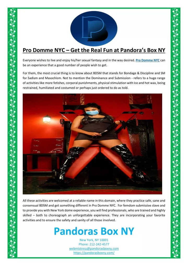 pro domme nyc get the real fun at pandora s box ny