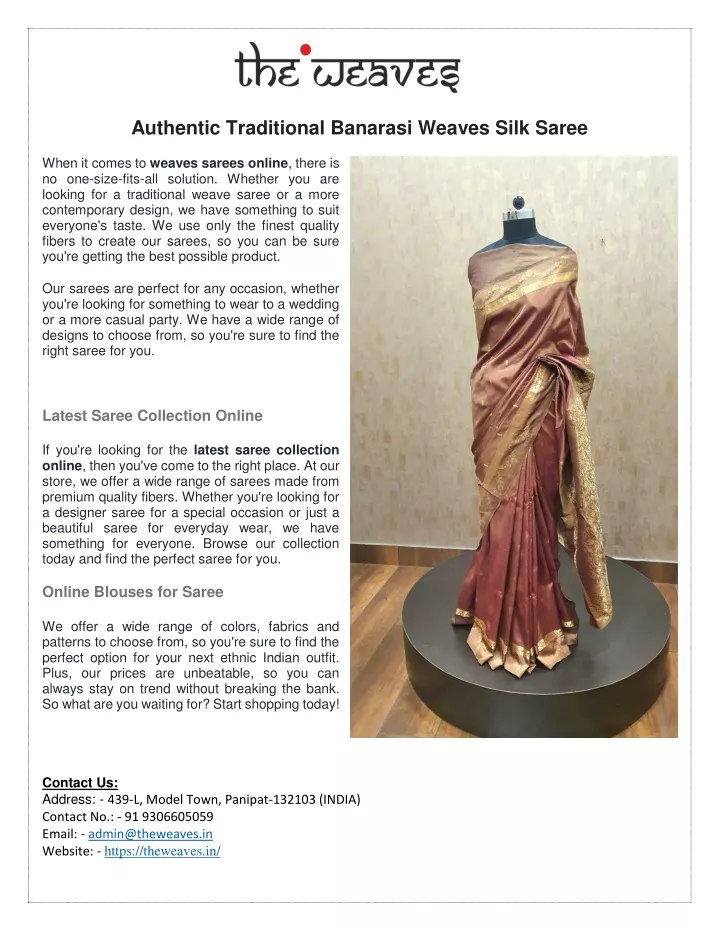 authentic traditional banarasi weaves silk saree